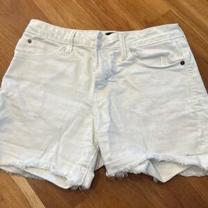 White denim shorts
